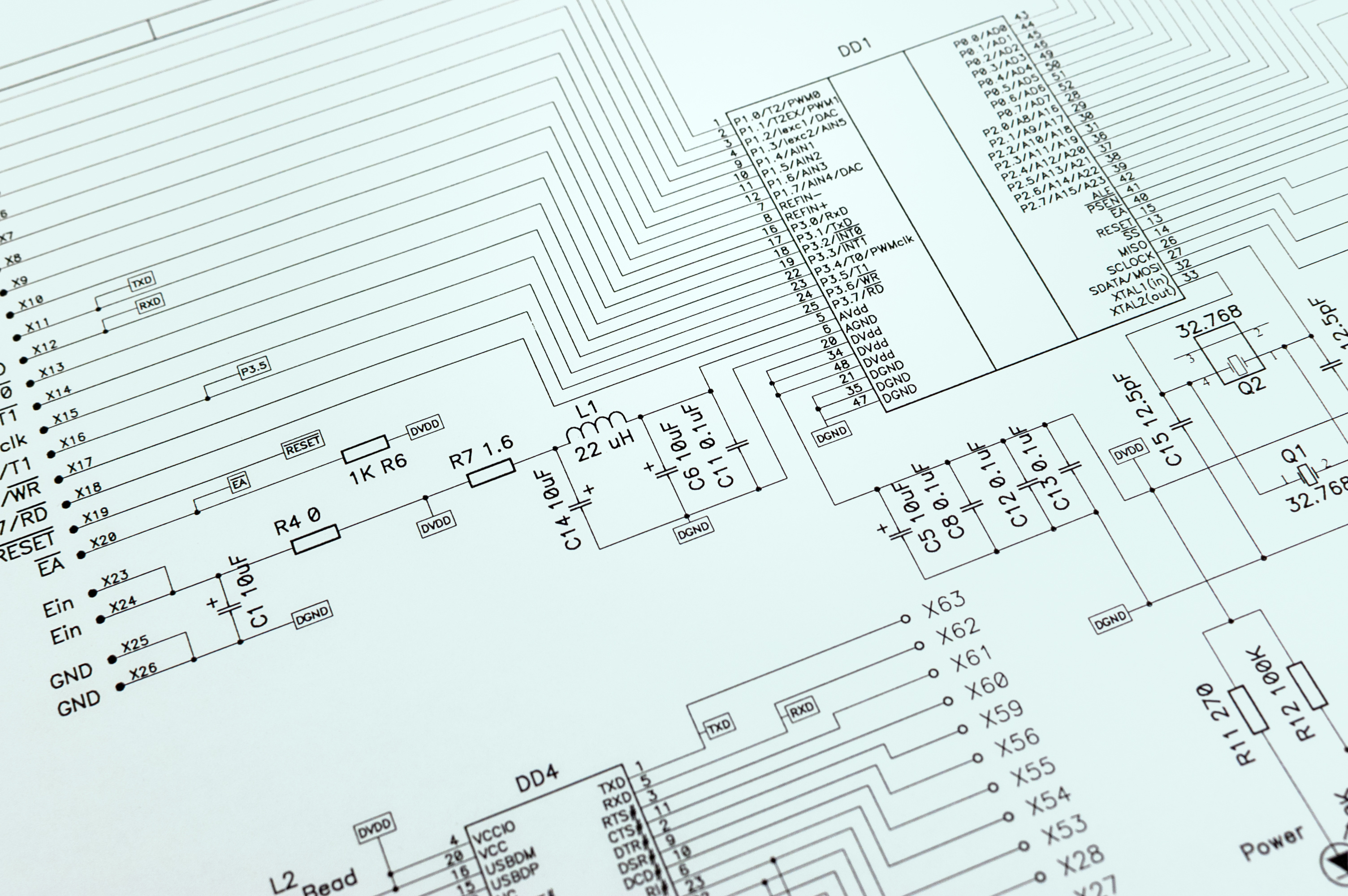 Electronic circuit schematic for custom wiring design